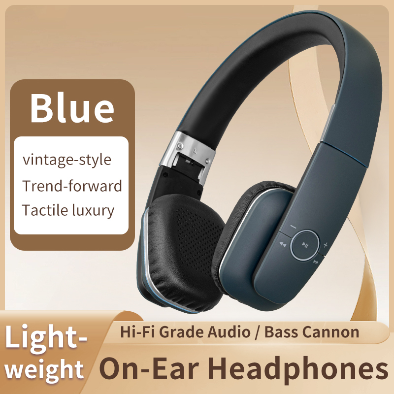 LC-3200 blue retro on-ear headphones