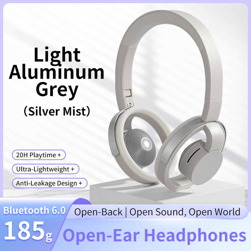 LC-6200 silver mist open-ear headphones