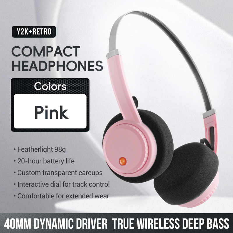 LC-6300 pink Bluetooth headphones